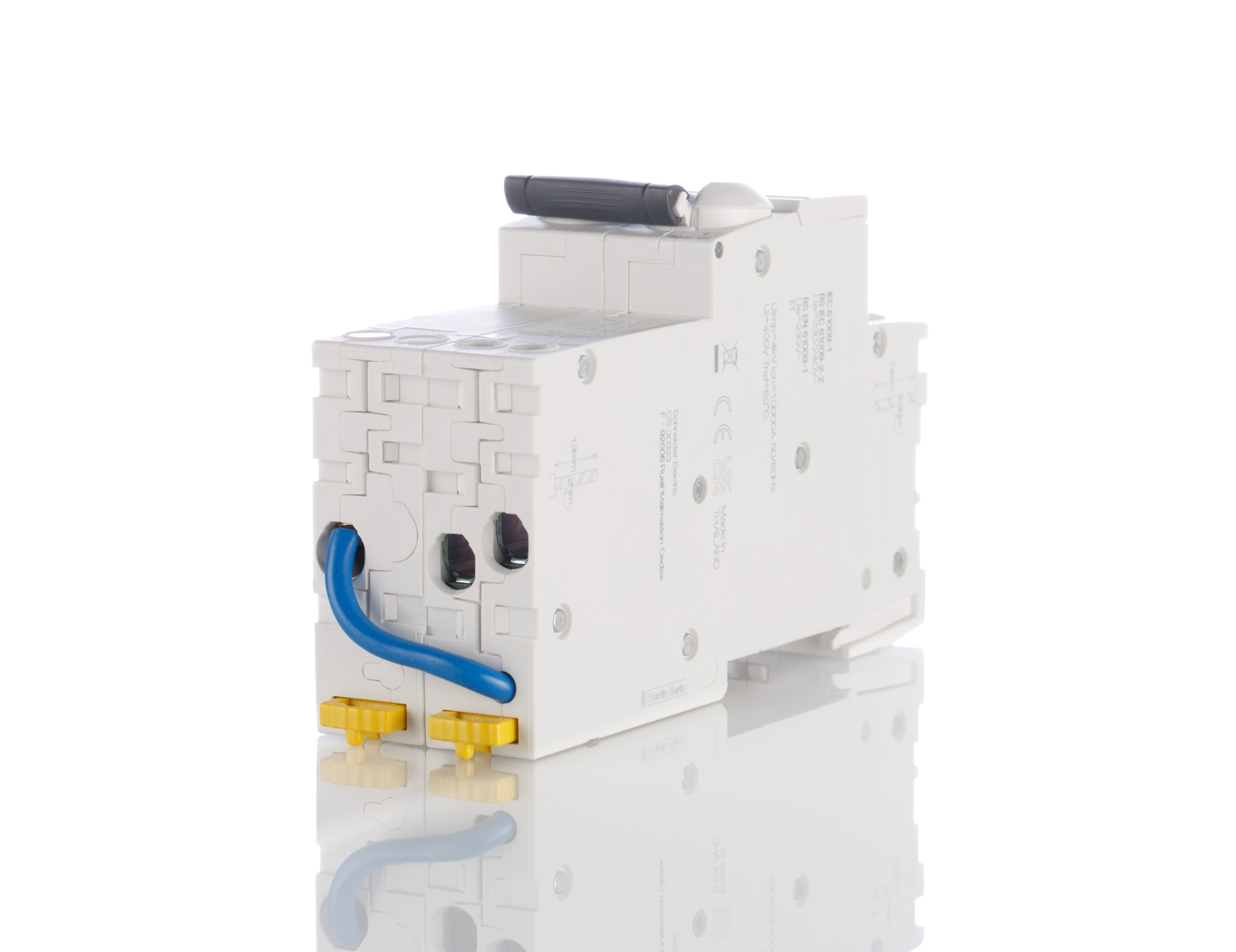 a9d11210 Schneider Electric Residual Current Circuit Breaker with Overload Protection, 10A Current Rating, 2-Pole, 30 mA Trip