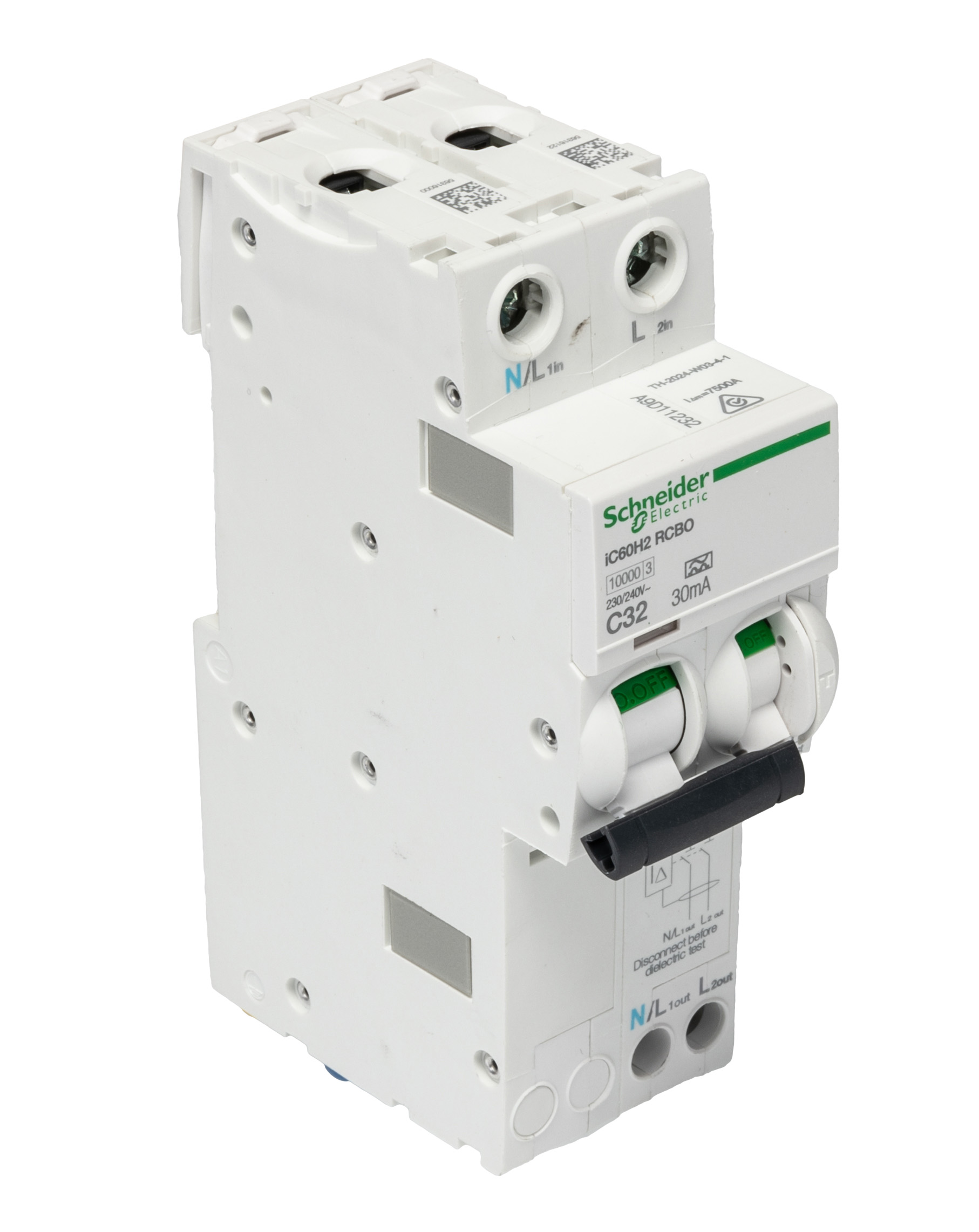 a9d11232 Schneider Electric Residual Current Circuit Breaker with Overload Protection, 32A Current Rating, 2-Pole, 30 mA Trip