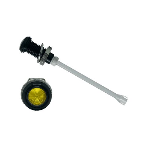 RHD-1910-F6PZY67PR Bivar, Panel Mount Vertical LED Light Pipe, Yellow Round Lens