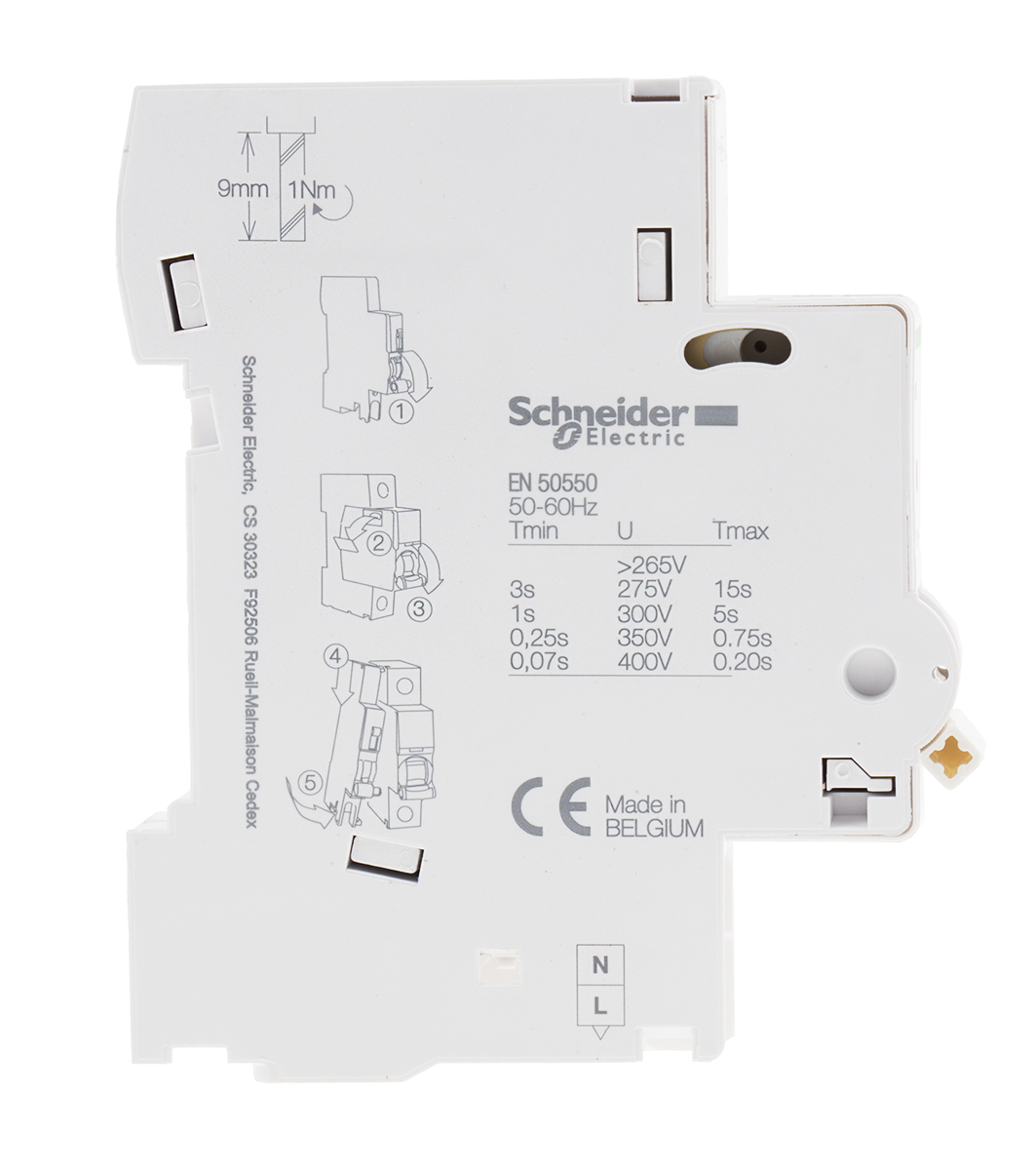 a9n26500 Schneider Electric DIN Rail Circuit Trip for use with C120 Series, ID Residual Current Device, C60 Series