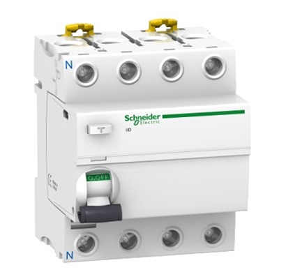 Schneider Electric A9R Series Residual Current Circuit Breaker, 63A, 4-Pole, 63000 mA, 1500 A 415V ac