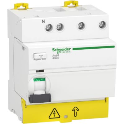 Schneider Electric Acti9 iDT40 Series Residual Current Device, 40A, 3-Pole, 300 mA, Type AC, 1500 A