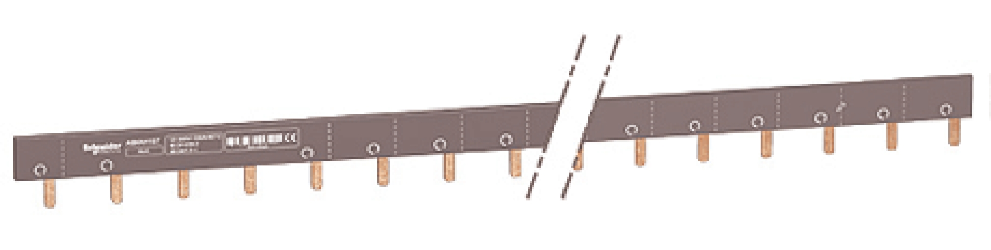 Schneider Electric Acti9 iC60 1 Phase Busbar, 415 V ac, 18 mm Pitch
