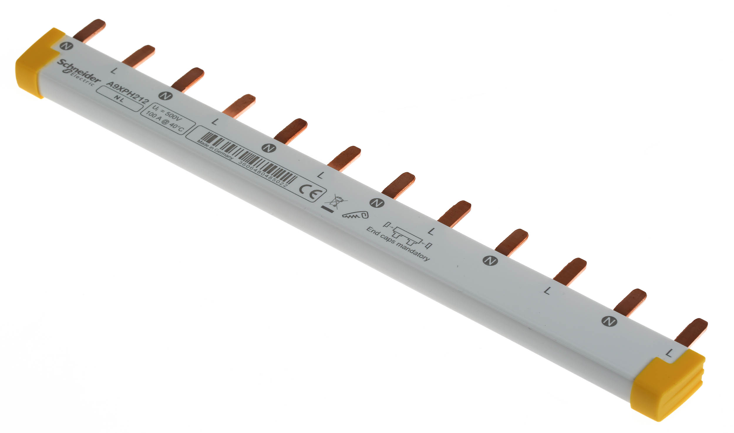 a9xph212 Schneider Electric Acti9 Acti9 2 Phase Busbar, 415 V ac, 18 mm Pitch