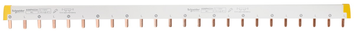 a9xph224 Schneider Electric Acti9 Acti9 2 Phase Busbar, 415 V ac, 18 mm Pitch