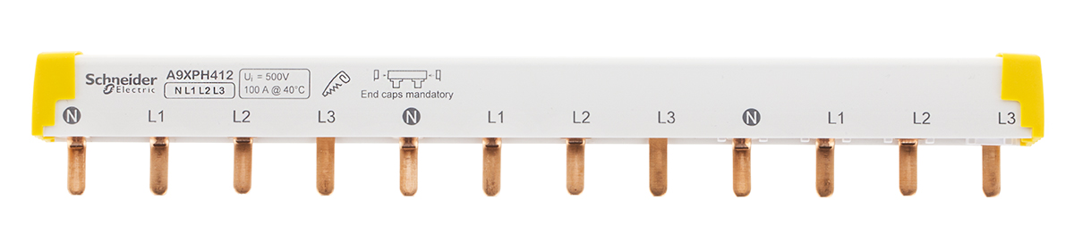 a9xph412 Schneider Electric Acti9 Acti9 4 Phase Busbar, 415 V ac, 18 mm Pitch