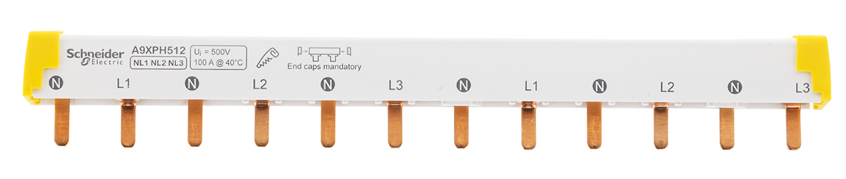 a9xph512 Schneider Electric Acti9 Acti9 4 Phase Busbar, 415 V ac, 18 mm Pitch
