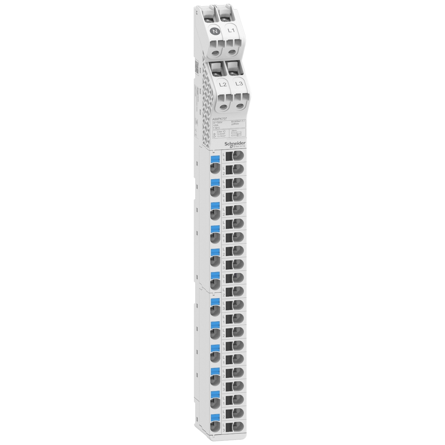 a9xpk707 Schneider Electric Acti9 Acti9 1 Phase Busbar, 9 mm Pitch