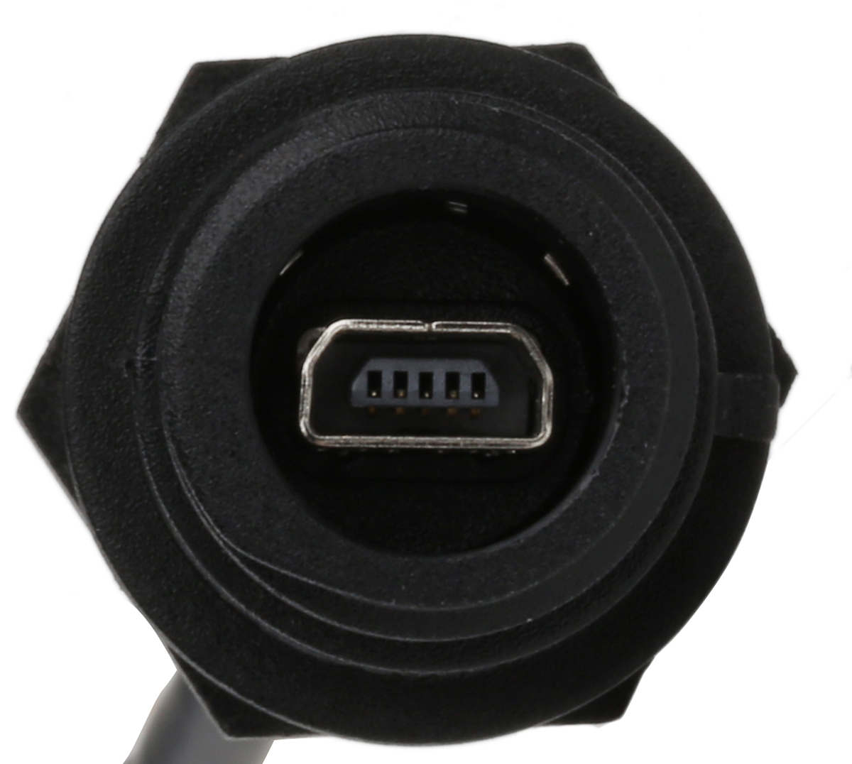 px0456 Bulgin USB 2.0, Male Mini USB AB to Female 6 Pin Socket, 100mm