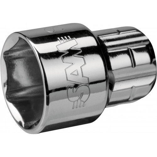 SAM 1/2 in Drive 23mm Pass Through Socket, 6 point, 23.72 mm Overall Length