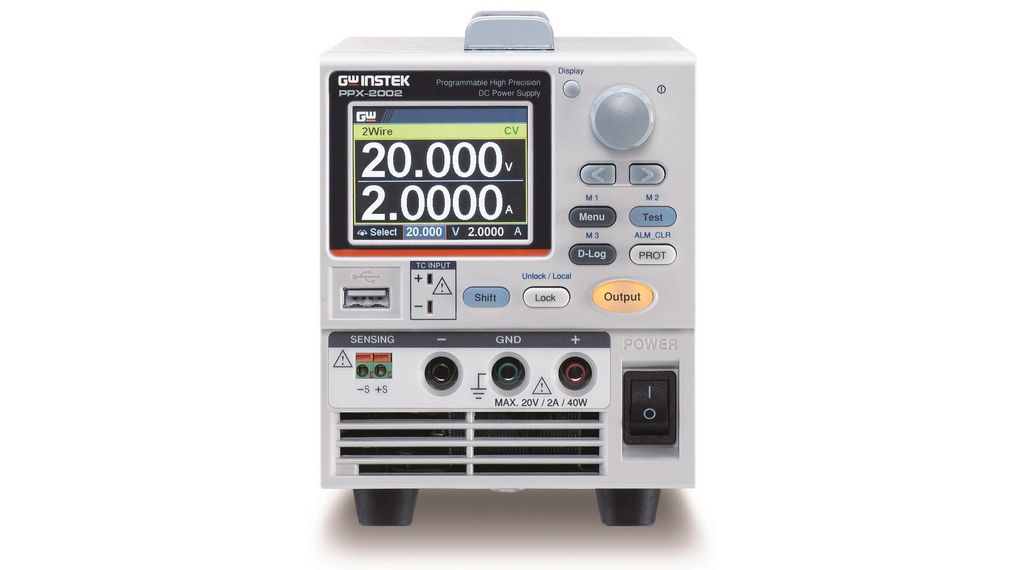 ppx-2002 GW Instek PPX Series Bench Power Supply, 0 → 20V, 2A, 1-Output, 40W