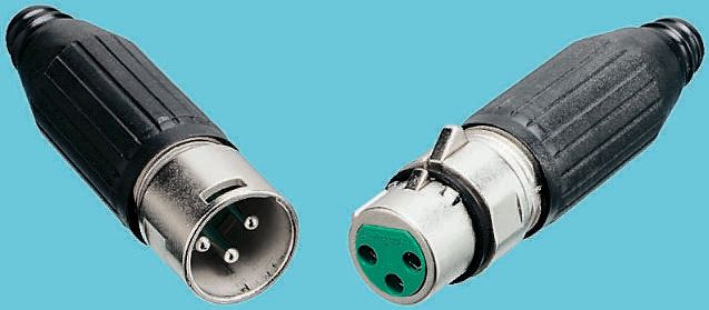 Switchcraft Cable XLR Connector, Straight Female, 3 Way, Silver Plating
