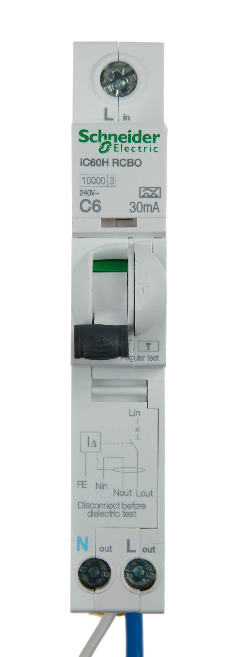 a9d11806 Schneider Electric Residual Current Circuit Breaker with Overload Protection, 6A Current Rating, 1-Pole, 30 mA Trip