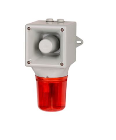 e2s AB105LDA Series Amber, Blue, Clear, Green, Red, Yellow LED Beacon, IP65 230V Wall 113 dB @ 1m