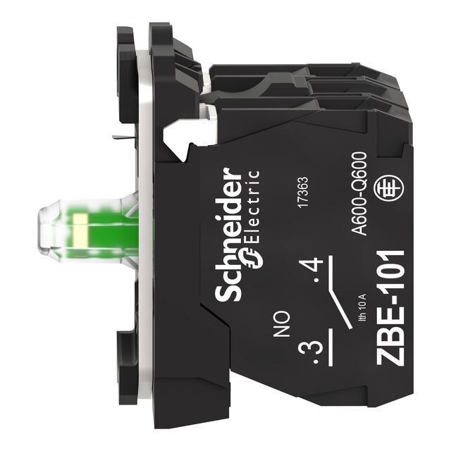 zb5aw0m15 Illum white pushbutton body,230-240Vac