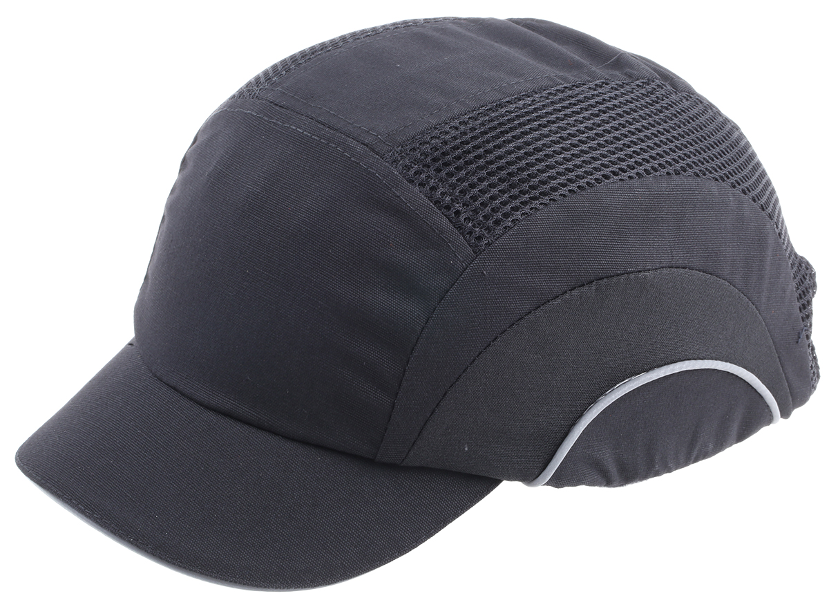 JSP Black Short Bump Cap High Density Polyethylene