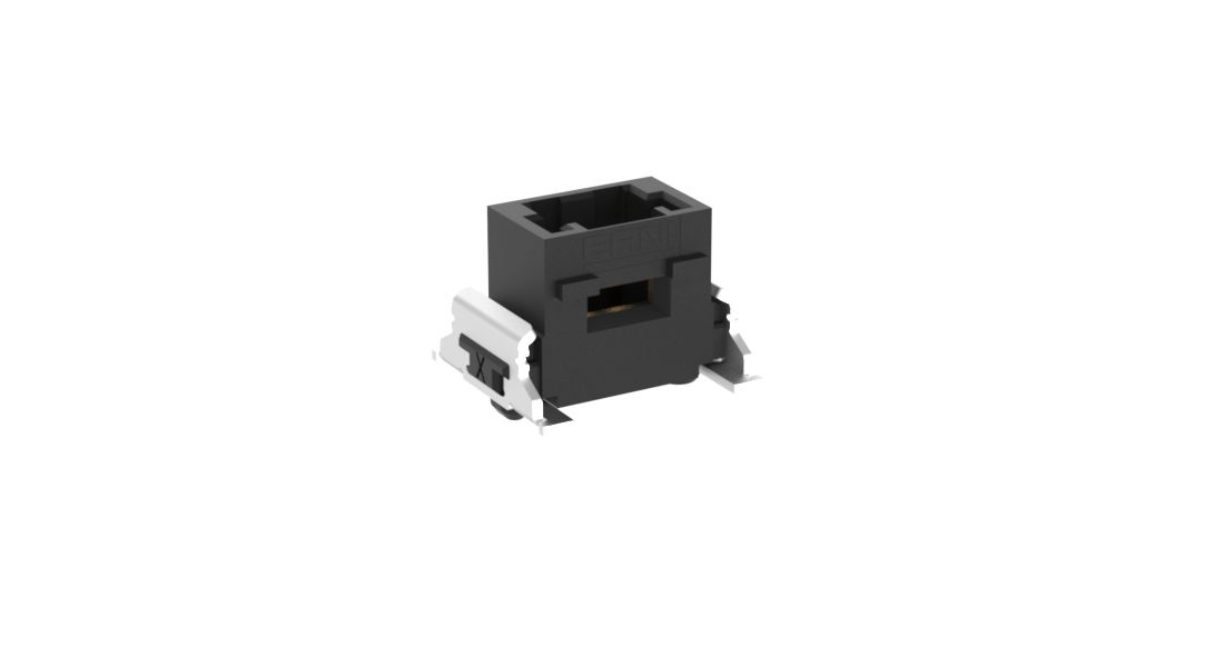 ERNI MiniBridge Series Vertical Surface PCB Header, 2 Contact(s), 1.27 mm Pitch, 1 Row, Shrouded