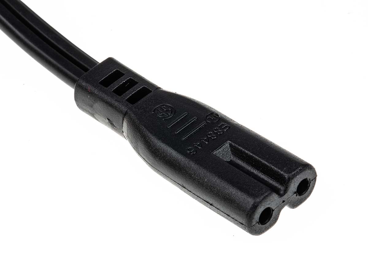ac15wnar Phihong IEC C7 to NEMA 1-15 Power Cord, 1.8 m Black