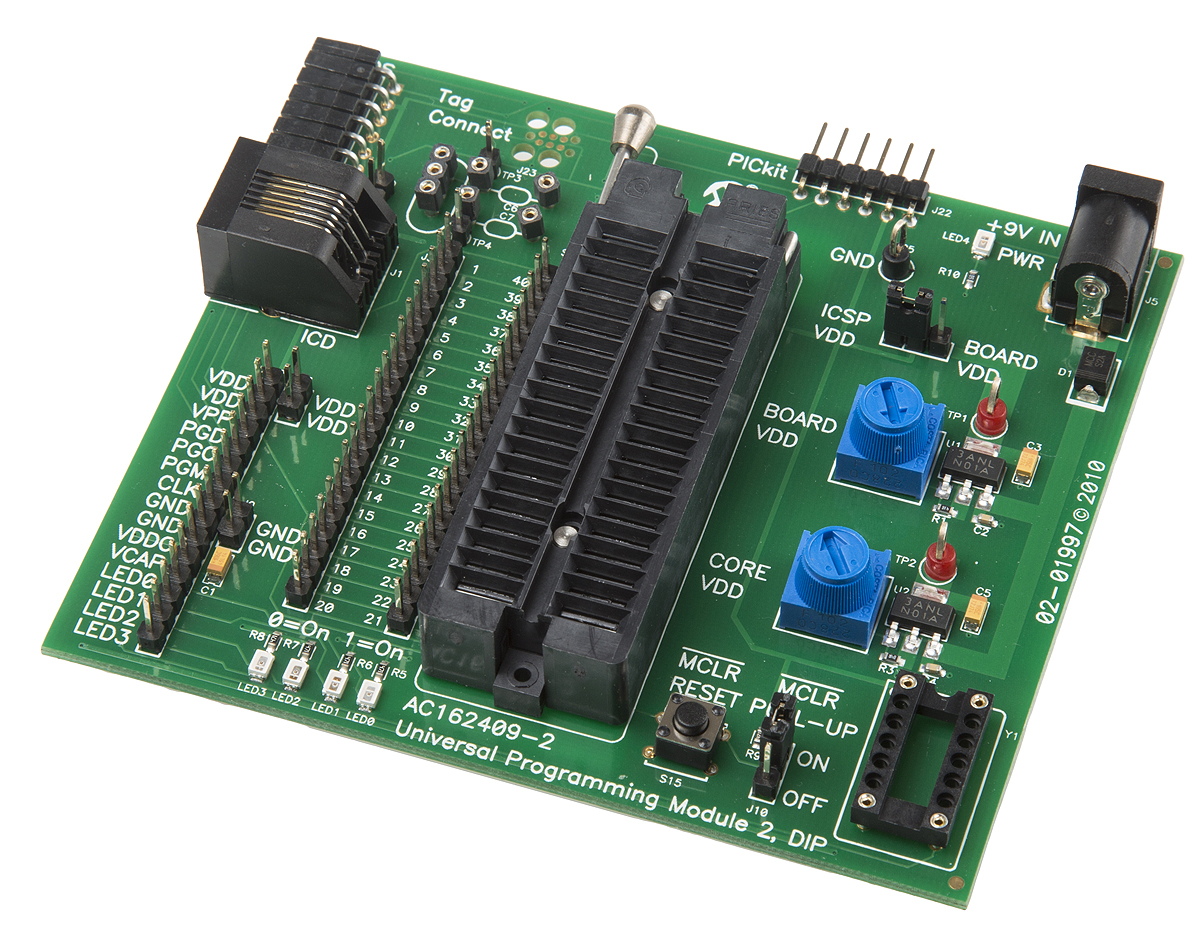 Microchip AC162049-2 Chip Programming Adapter Programmer for MPLAB REAL ICE, MPLAB ICD and PICkit 3 In-Circuit Debugger