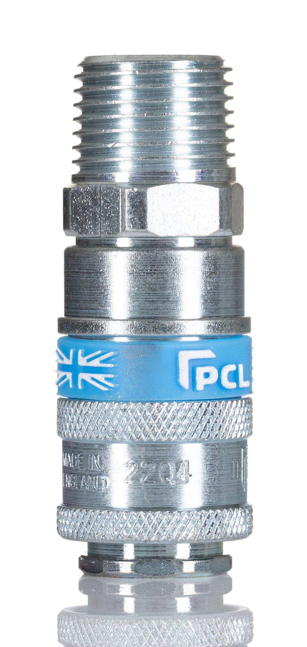 PCL Steel Pneumatic Quick Connect Coupling Male R Single Action