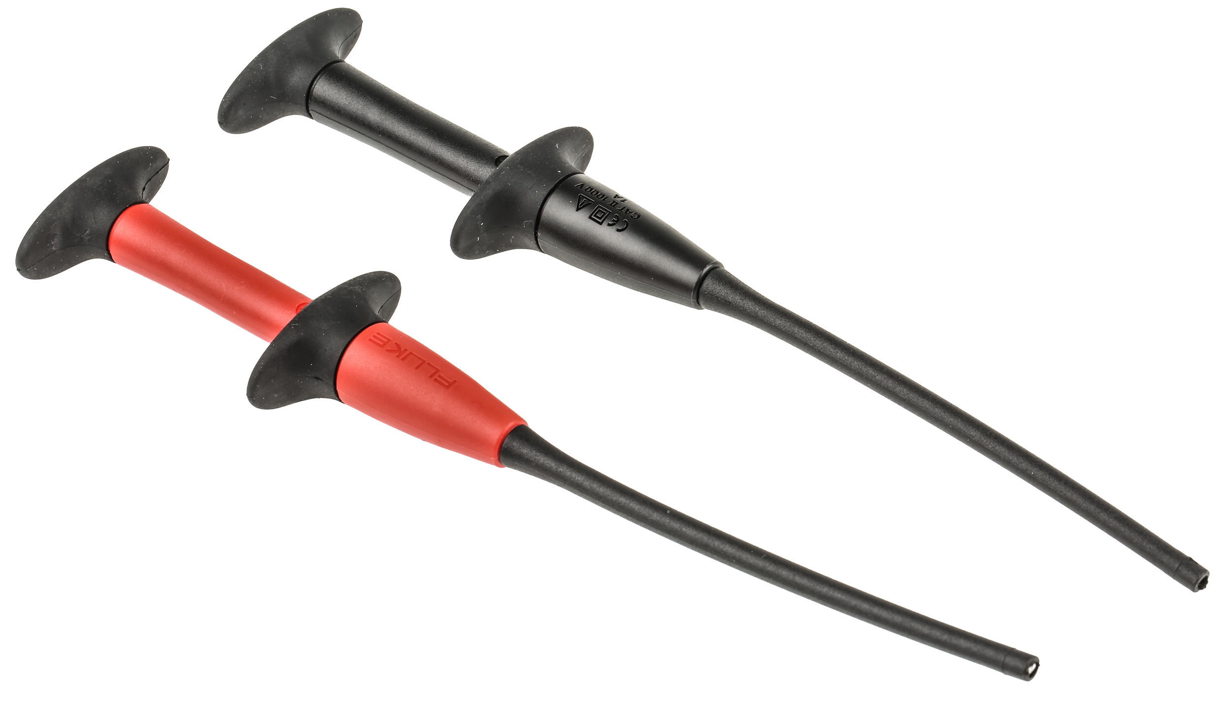 Fluke Red, Black Grabber Clip, 5 mm Tip, 1 kV, 1A, 114 mm Socket