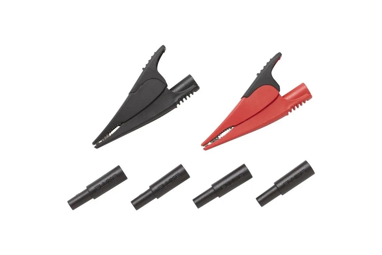 ac285-ftp Fluke Crocodile Clip, Nickel Plated Steel Contact, Black, Red