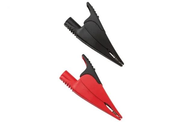 ac285 Fluke Crocodile Clip, Nickel Plated Steel Contact, Red, Black