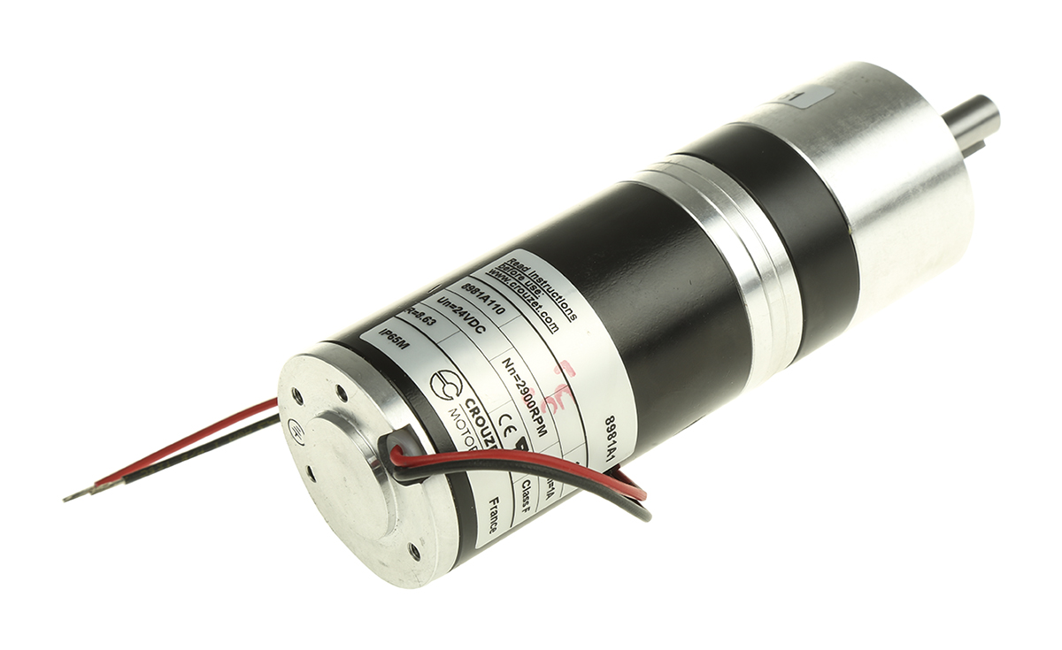 8981a110 Crouzet Brushed Geared DC Geared Motor, 20 W, 24V dc, 3 Nm, 324rpm, 8 mm Shaft Diameter