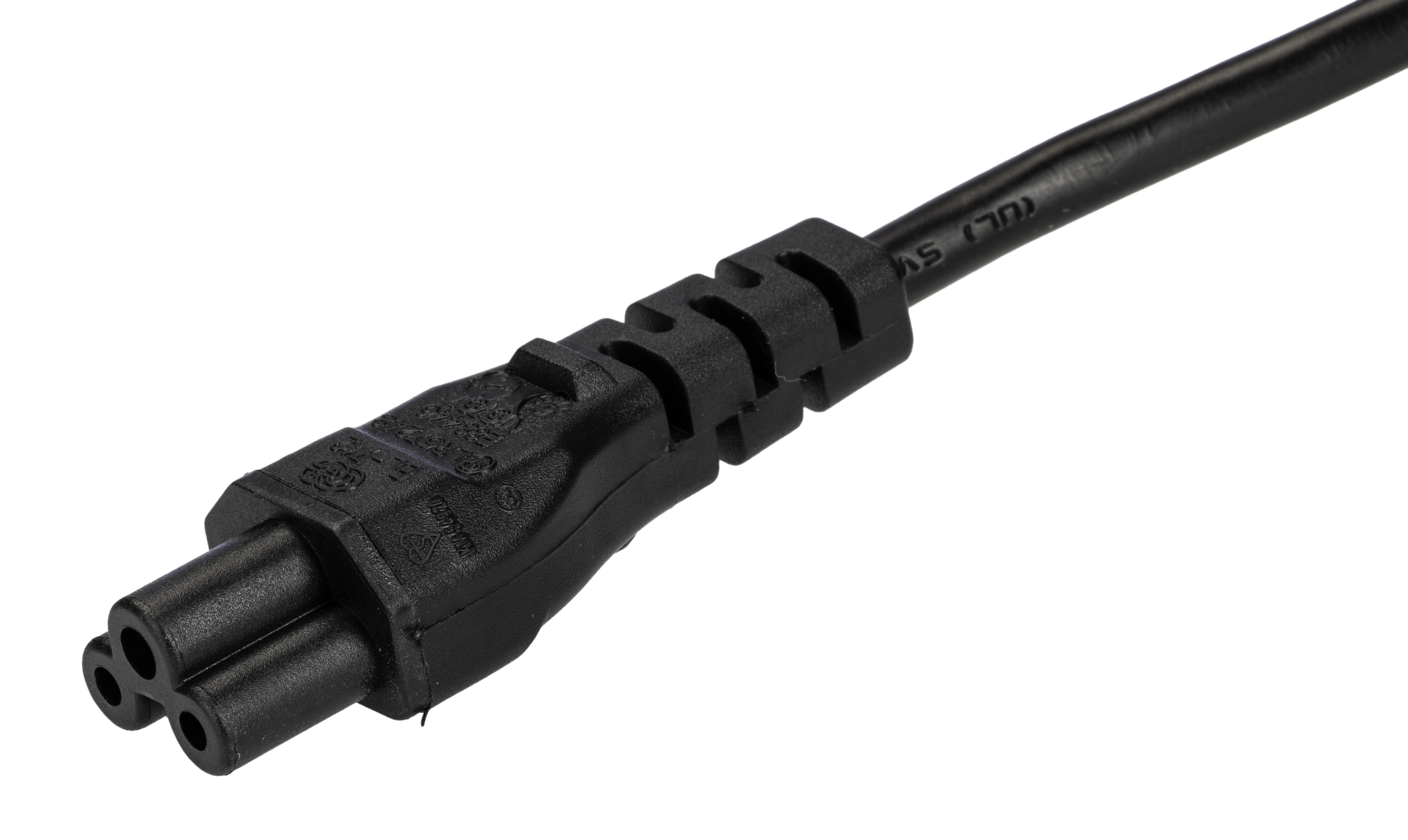 ac30mna-r Phihong IEC C5 to NEMA 1-15 Power Cord, 1.8 m Black
