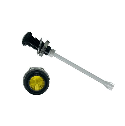 RHD-1890-F9PZY67PR Bivar, Panel Mount Vertical LED Light Pipe, Yellow Round Lens