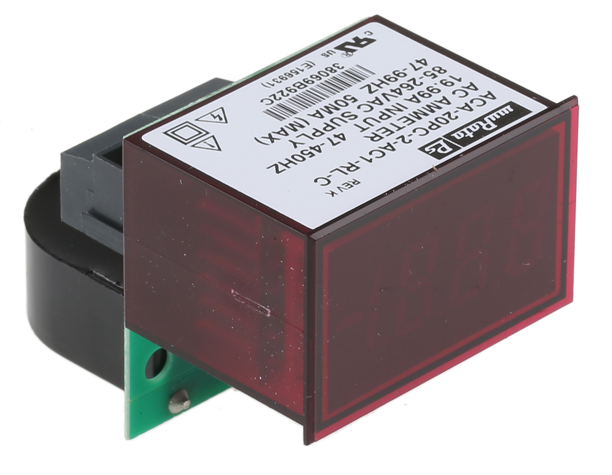 aca-20pc-2-ac1-rl-c Murata Power Solutions ACA-20PC Digital Ammeter 100 A AC, 21.3 mm x 1.336 in, ±0.15 % FS