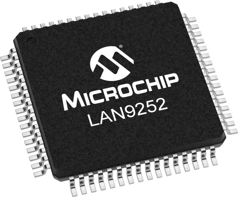 lan9252pt Microchip LAN9252/PT, Ethernet Controller, 100Mbps, SPI, 3.3 V, 64-Pin TQFP-EP