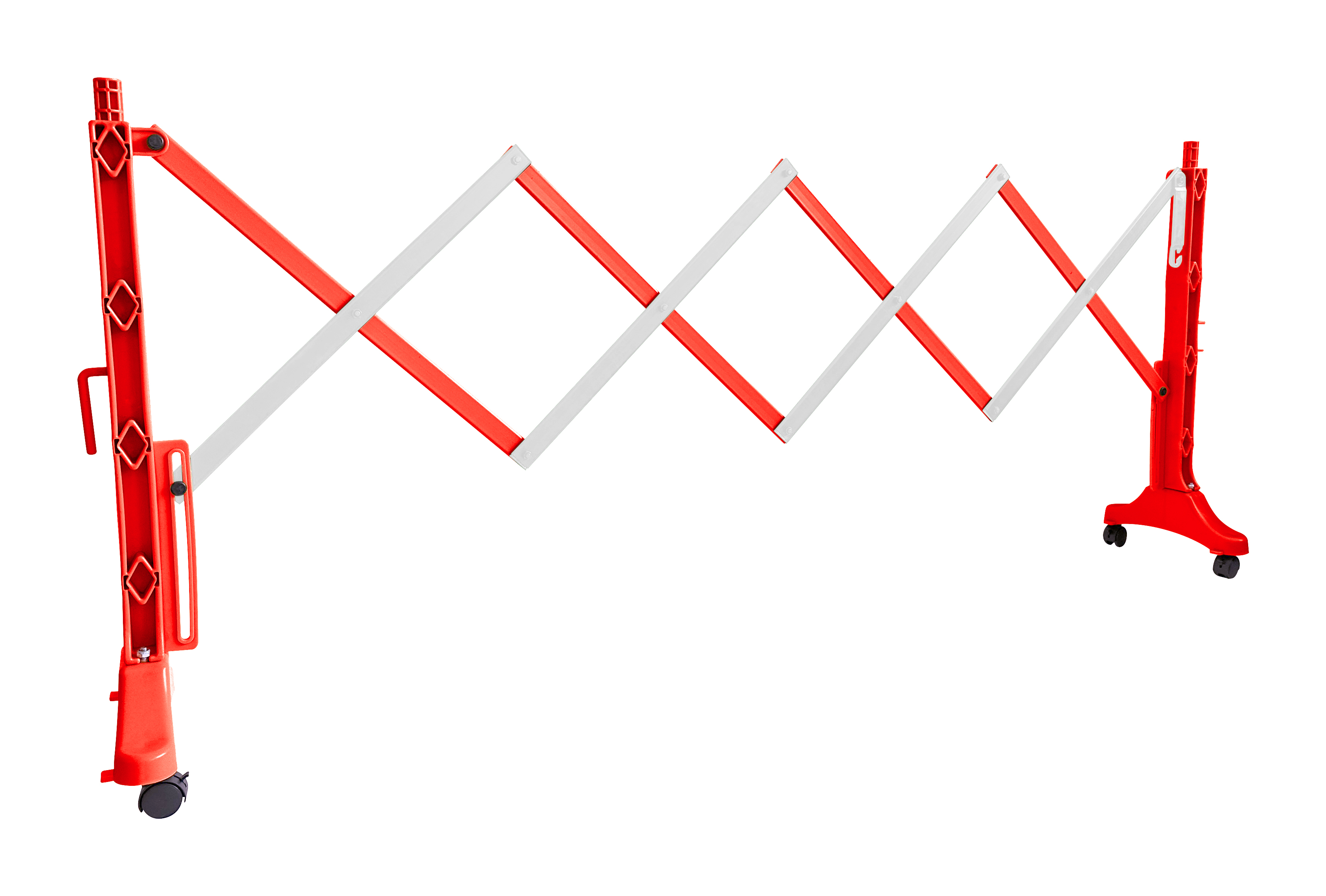 Viso Red/White Polypropylene Extendable Barrier