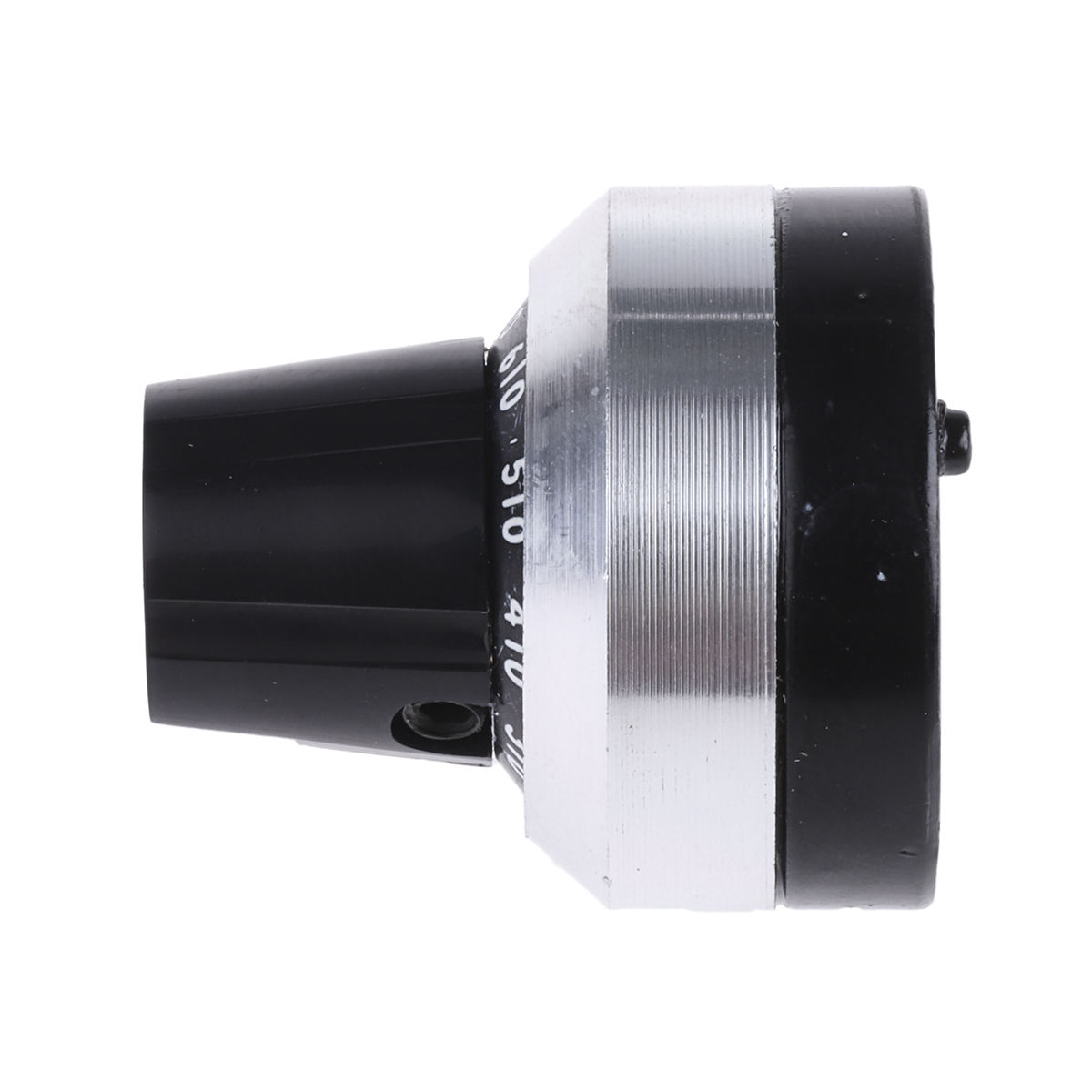 acd22-635-10 Arcol 22 mm Knob Diameter Black Collet Knob Dial for 6.35 mm Shaft Circular