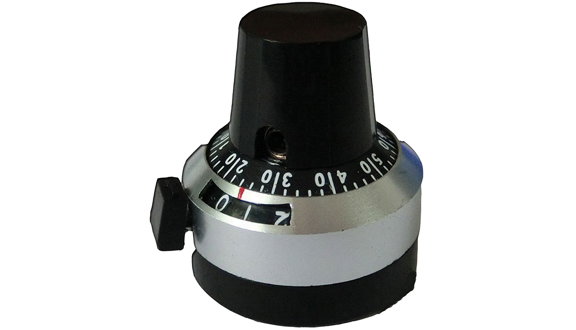 acd22-635-10 Arcol 22 mm Knob Diameter Black Collet Knob Dial for 6.35 mm Shaft Circular