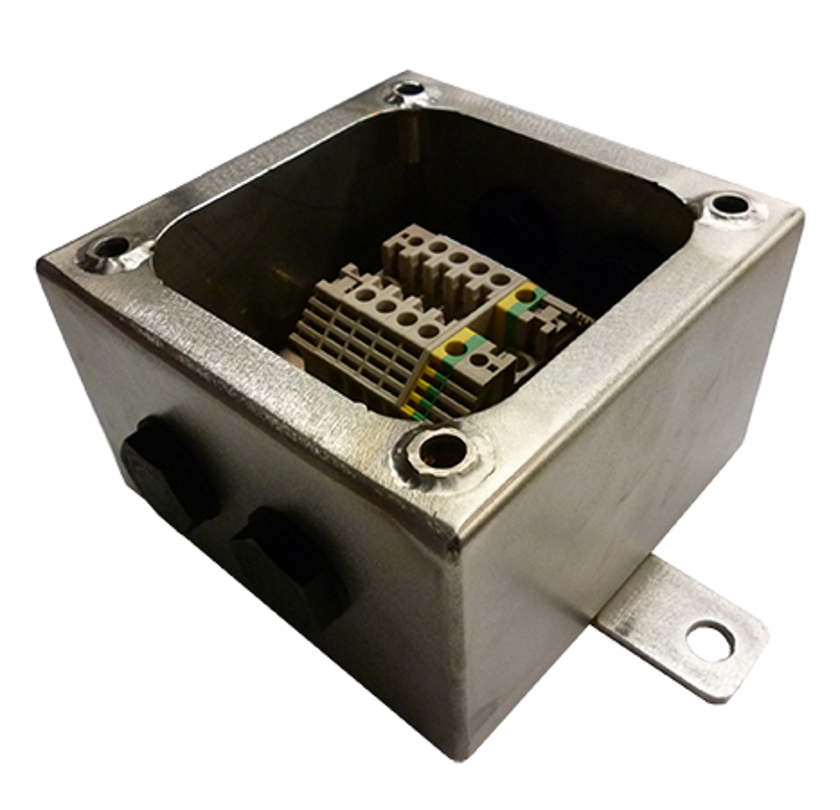 acex121280pa CE-TEK ACEX Series 316L Stainless Steel Junction Box, IP66, 4 Terminals, ATEX, 120 mm, 80mm 120 mm