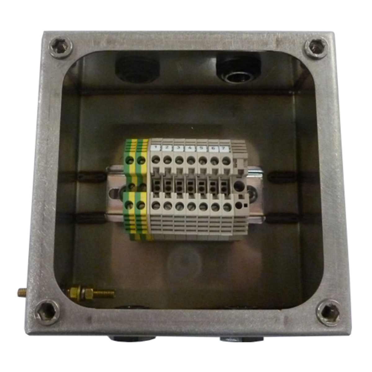acex151590pa CE-TEK ACEX Series 316L Stainless Steel Junction Box, IP66, 7 Terminals, ATEX, 150 mm, 90mm 150 mm