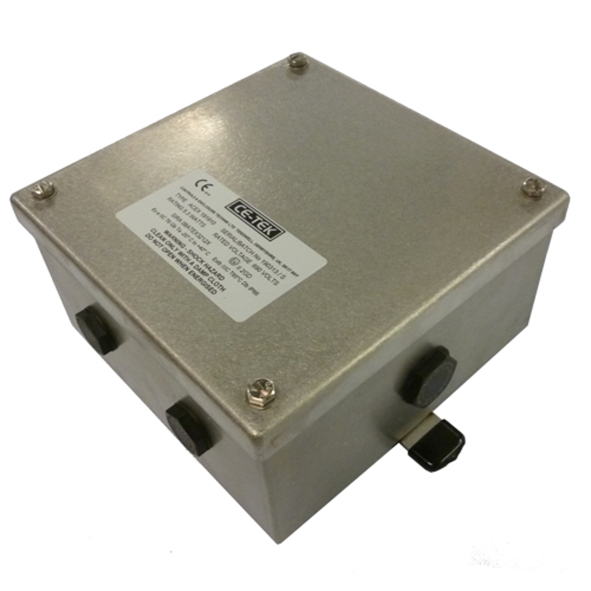 CE-TEK ACEX Series 316L Stainless Steel Junction Box, IP66, 14 Terminals, ATEX, 190 mm, 100mm 80 mm