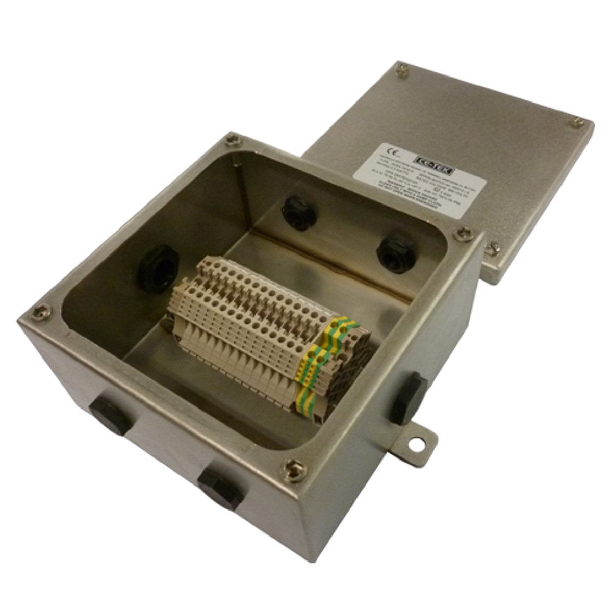 acex191910pa CE-TEK ACEX Series 316L Stainless Steel Junction Box, IP66, 14 Terminals, ATEX, 190 mm, 100mm 80 mm