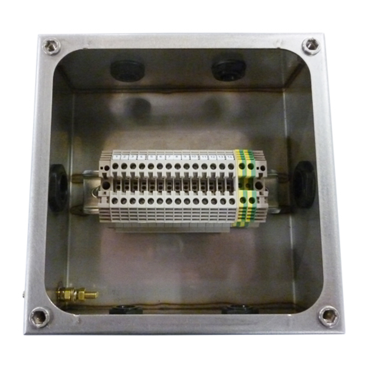 acex191910pa CE-TEK ACEX Series 316L Stainless Steel Junction Box, IP66, 14 Terminals, ATEX, 190 mm, 100mm 80 mm