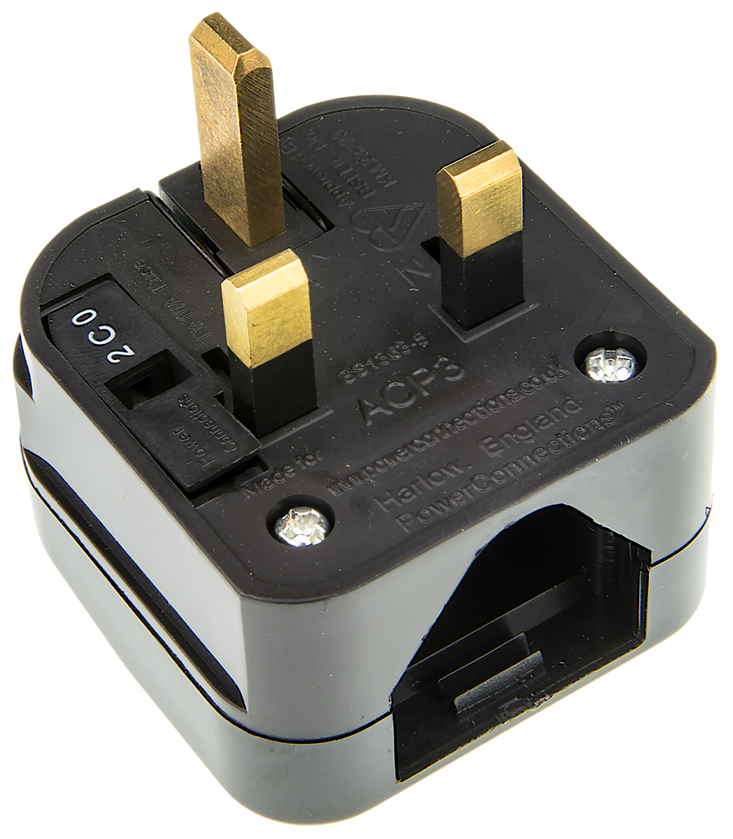 PowerConnections Mains Connector Converter USA UK, 5A