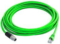 Brad Micro-Change Series, Cable assembly with a 4 Pole M12 Connector Plug and an Unterminated End, 5m Cable