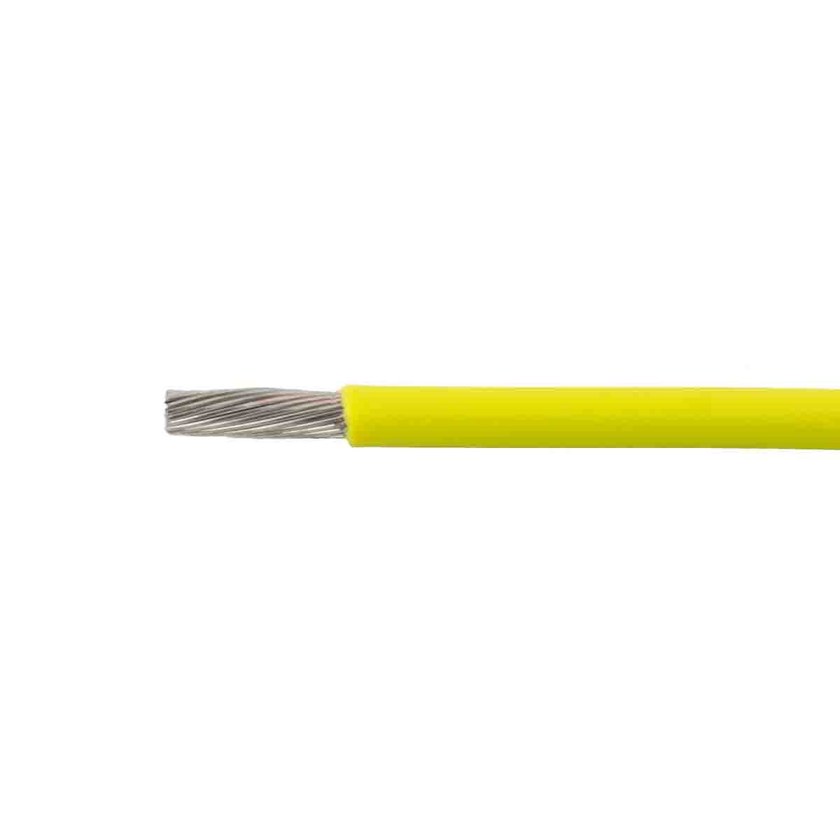 Alpha Wire Ecogen Ecowire Metric Series Yellow 1 mm² Hook Up Wire, 17 AWG, 56/0.16 mm², 50m, Polyphenylene Ether