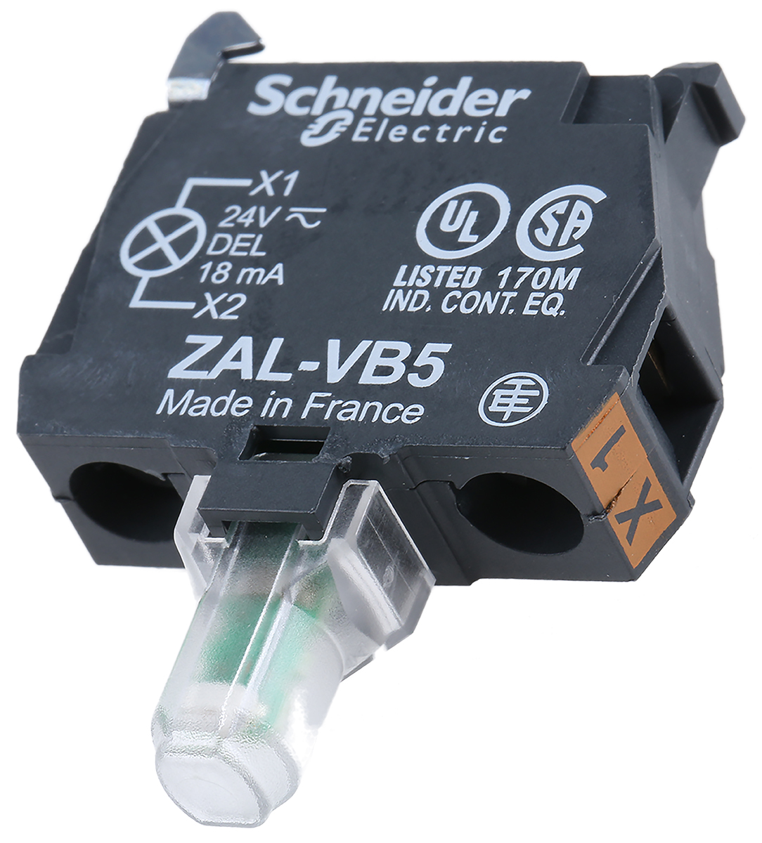 Schneider Electric Harmony ZALV Light Block - Yellow, 24 V