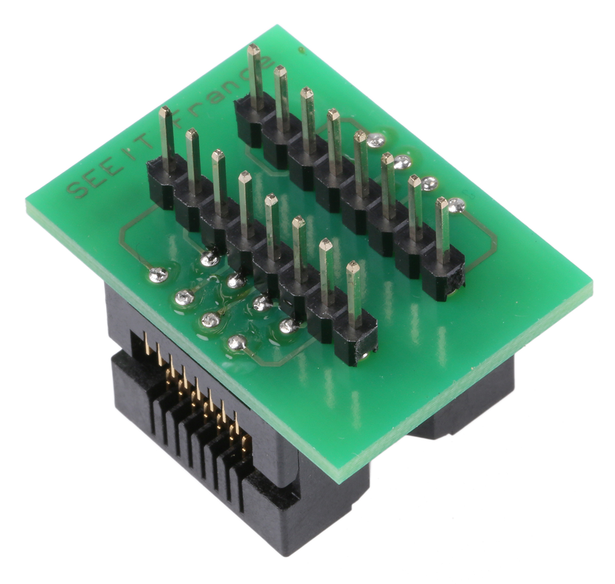ada-soic16-150 Seeit Surface Mount 1.27 mm Pitch Test & Burn-in Socket, DIP to SOIC
