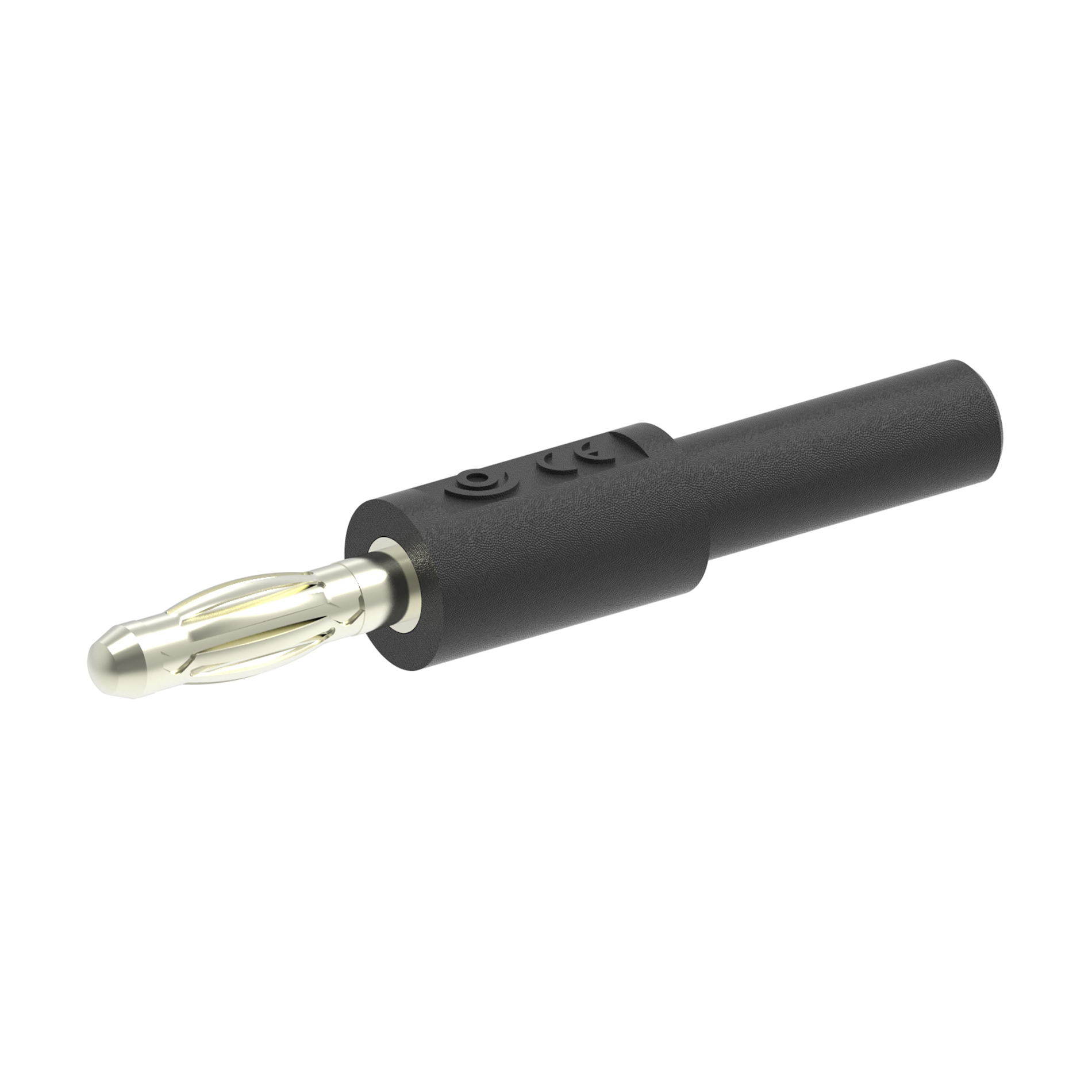 Electro PJP Black Banana Adapter With Nickle Plated Brass contacts and Nickel Plated