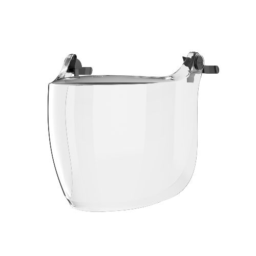 JSP Clear Polycarbonate Visor with Brow Guard, Resistant To Flying Particles