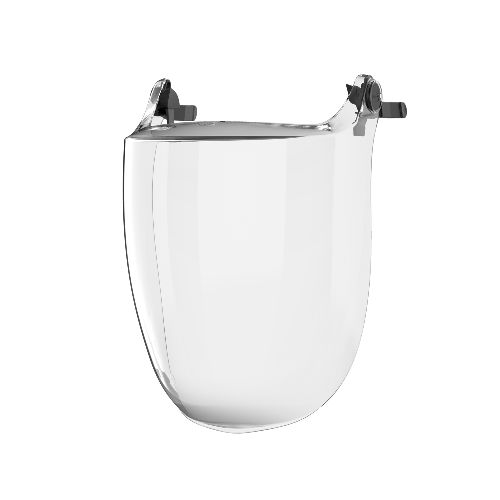 JSP Clear Polycarbonate Visor with Brow Guard, Resistant To Flying Particles