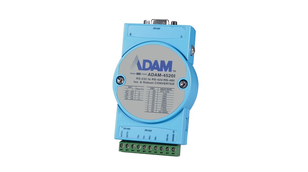 Advantech ADAM Series Serial Converter, RS232 Input, RS485, RS422 Output, 10V dc, 30 V dc Supply