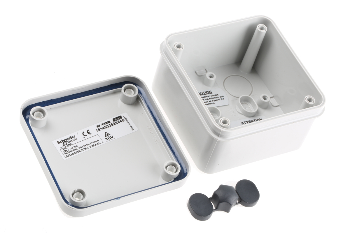 nsytbp885 Thalassa TBP IP66 Wall Box, Polycarbonate, Grey, 89 x 89 x 54mm